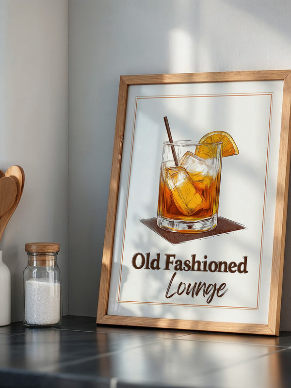 Old Fashioned Cocktail Zeichnung
