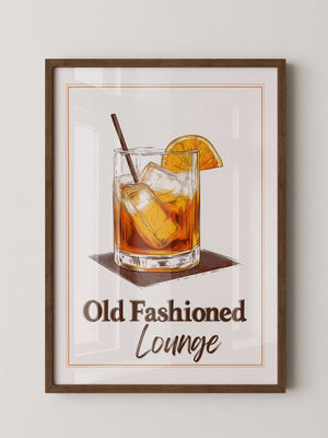 Old Fashioned Cocktail Zeichnung