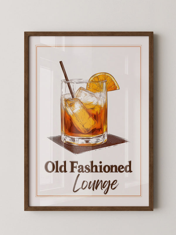 Old Fashioned Cocktail Zeichnung