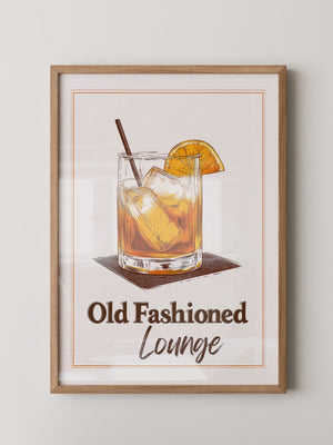 Old Fashioned Cocktail Zeichnung