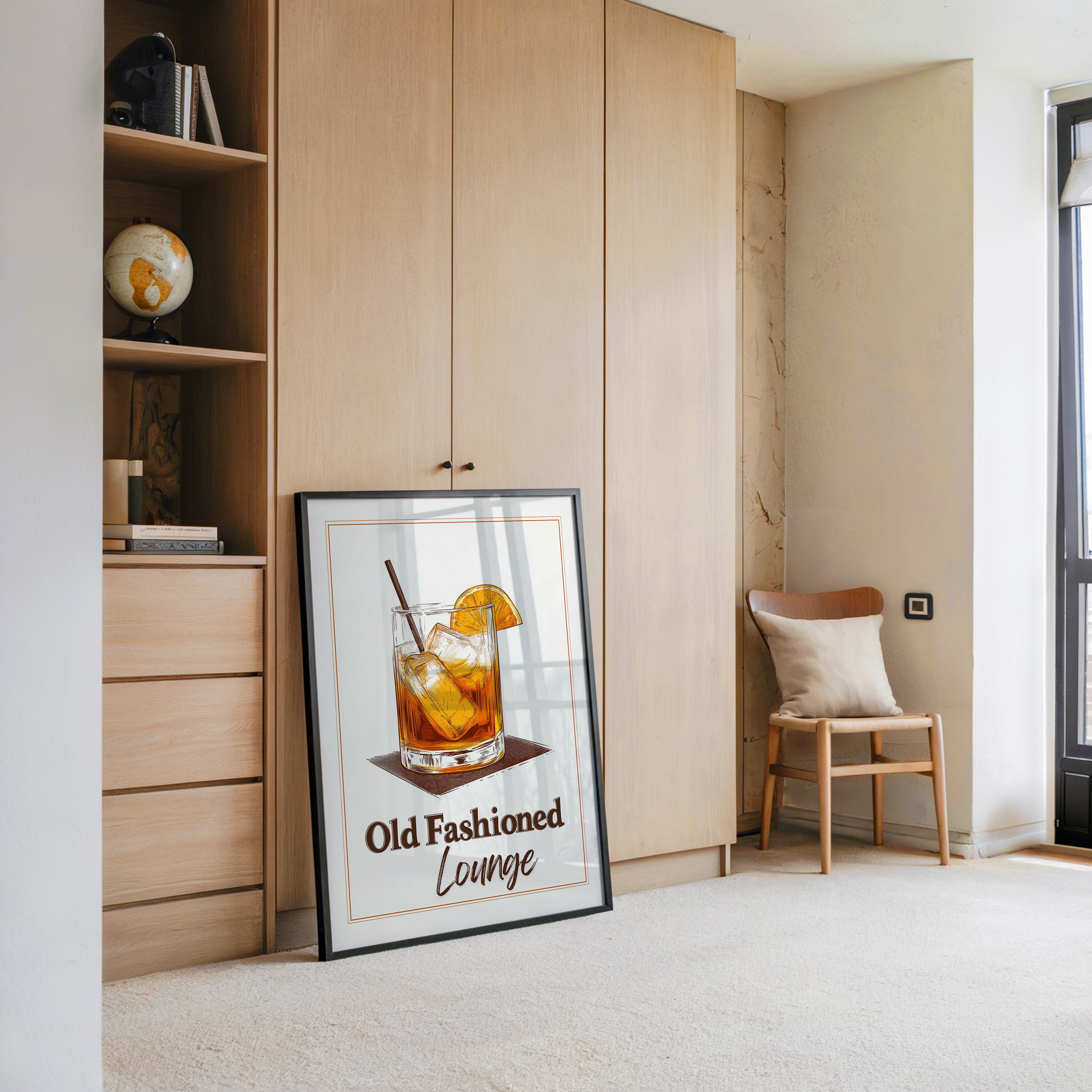 Old Fashioned Cocktail Zeichnung