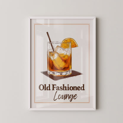 Old Fashioned Cocktail Zeichnung