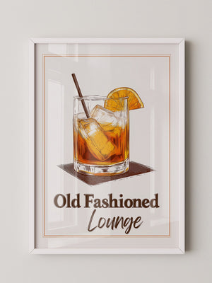 Old Fashioned Cocktail Zeichnung