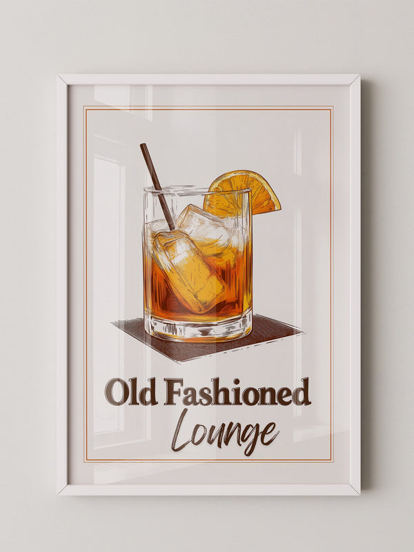 Old Fashioned Cocktail Zeichnung