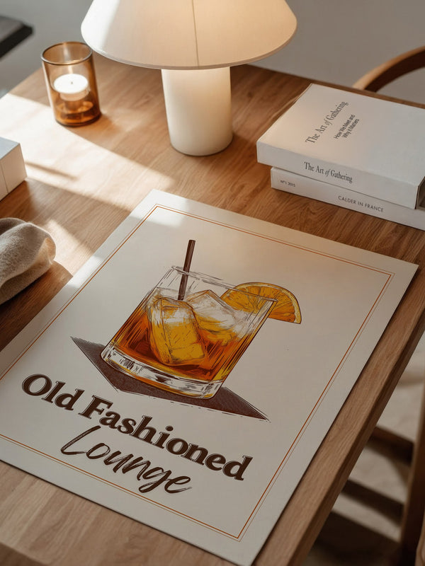 Old Fashioned Cocktail Zeichnung