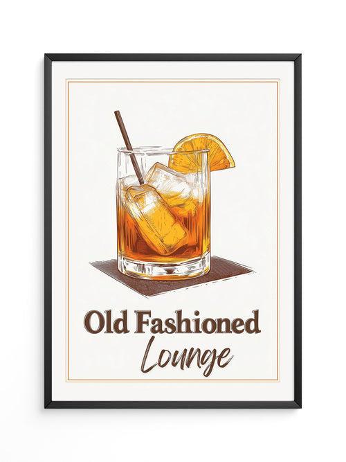 Old Fashioned Cocktail Zeichnung