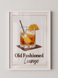 Old Fashioned Cocktail Zeichnung