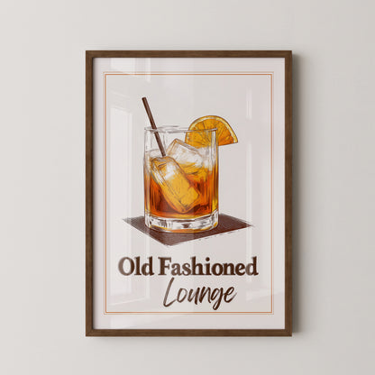 Old Fashioned Cocktail Zeichnung