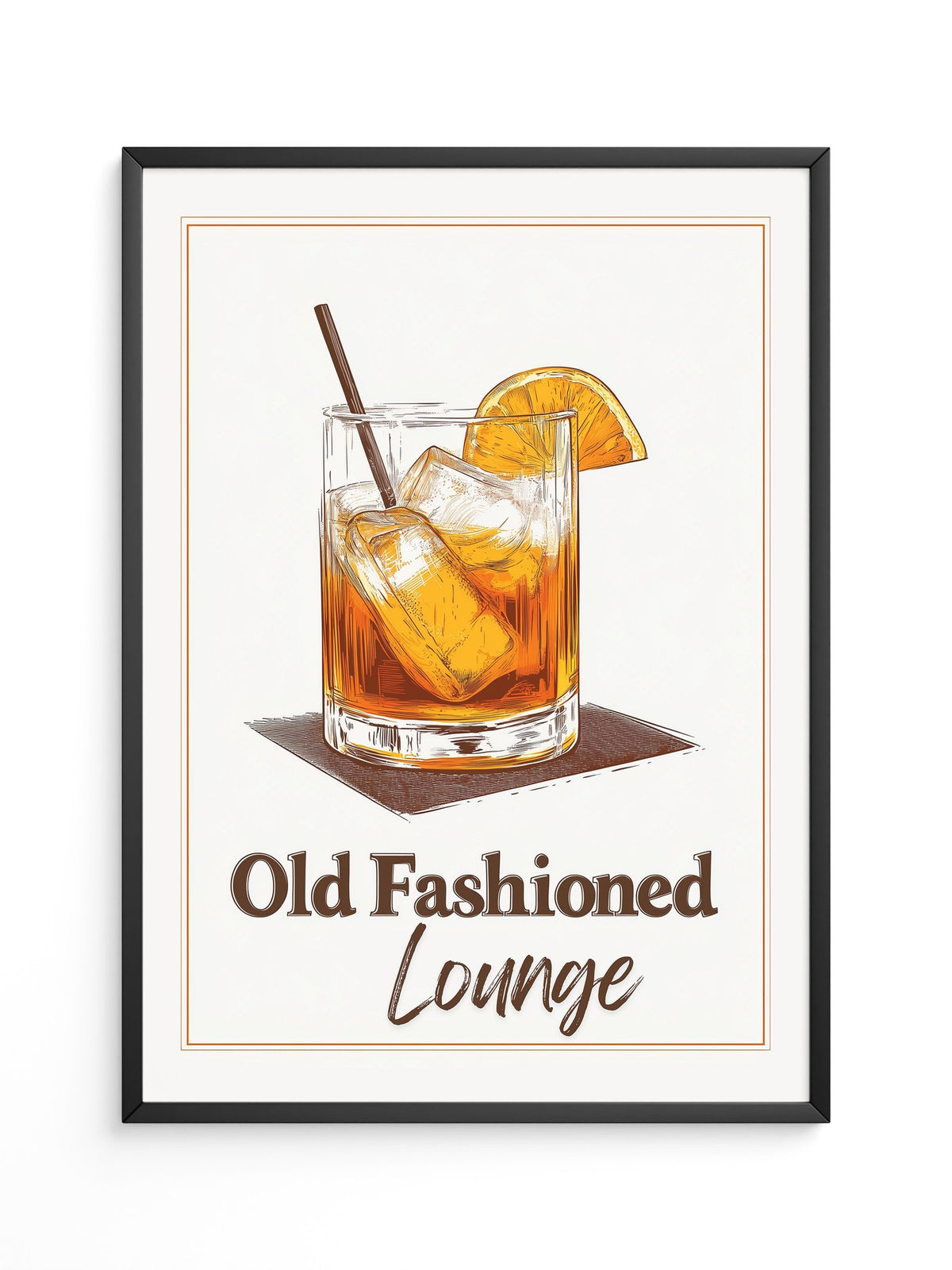 Old Fashioned Cocktail Zeichnung