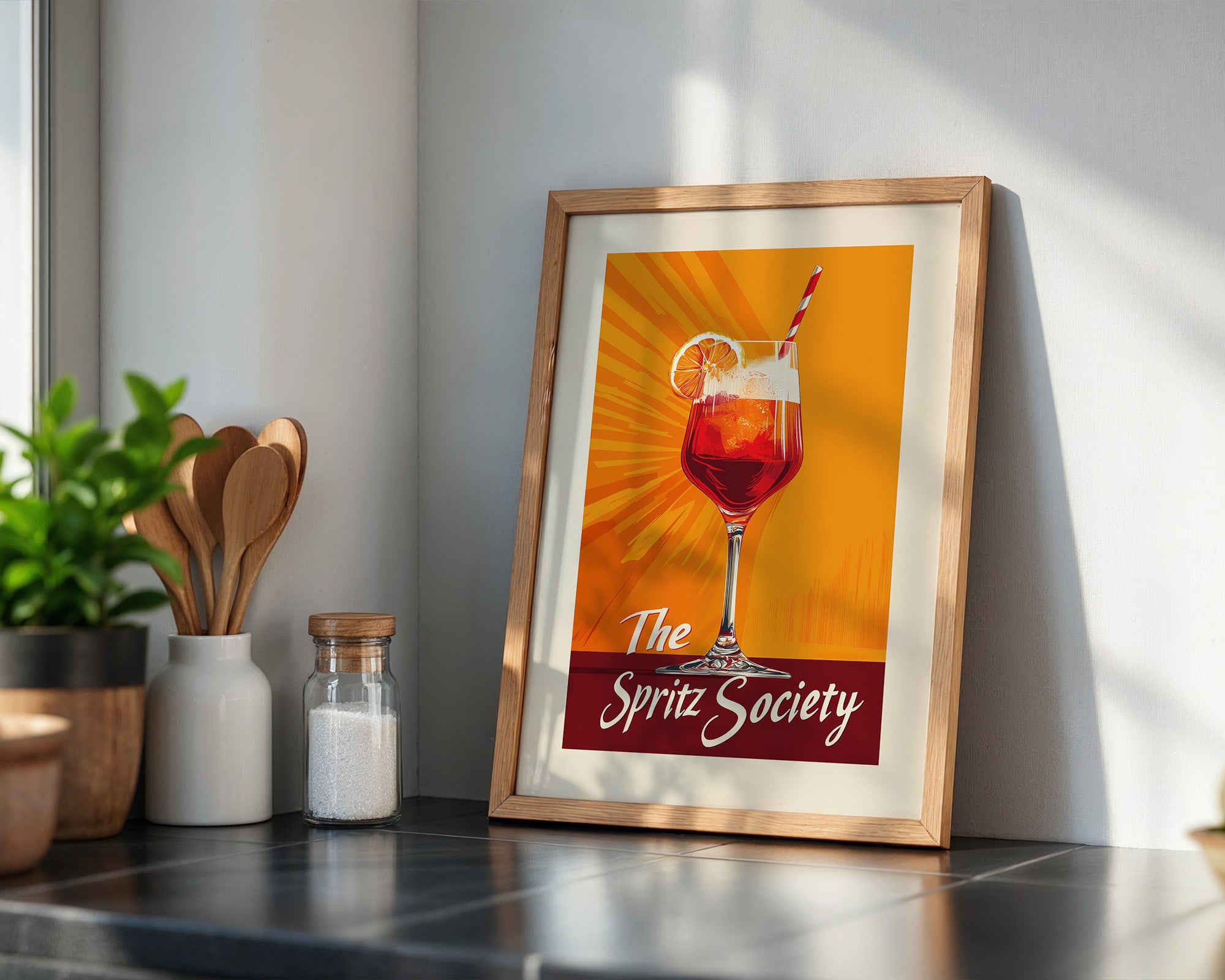 Spritzglas Orange Retro-Design