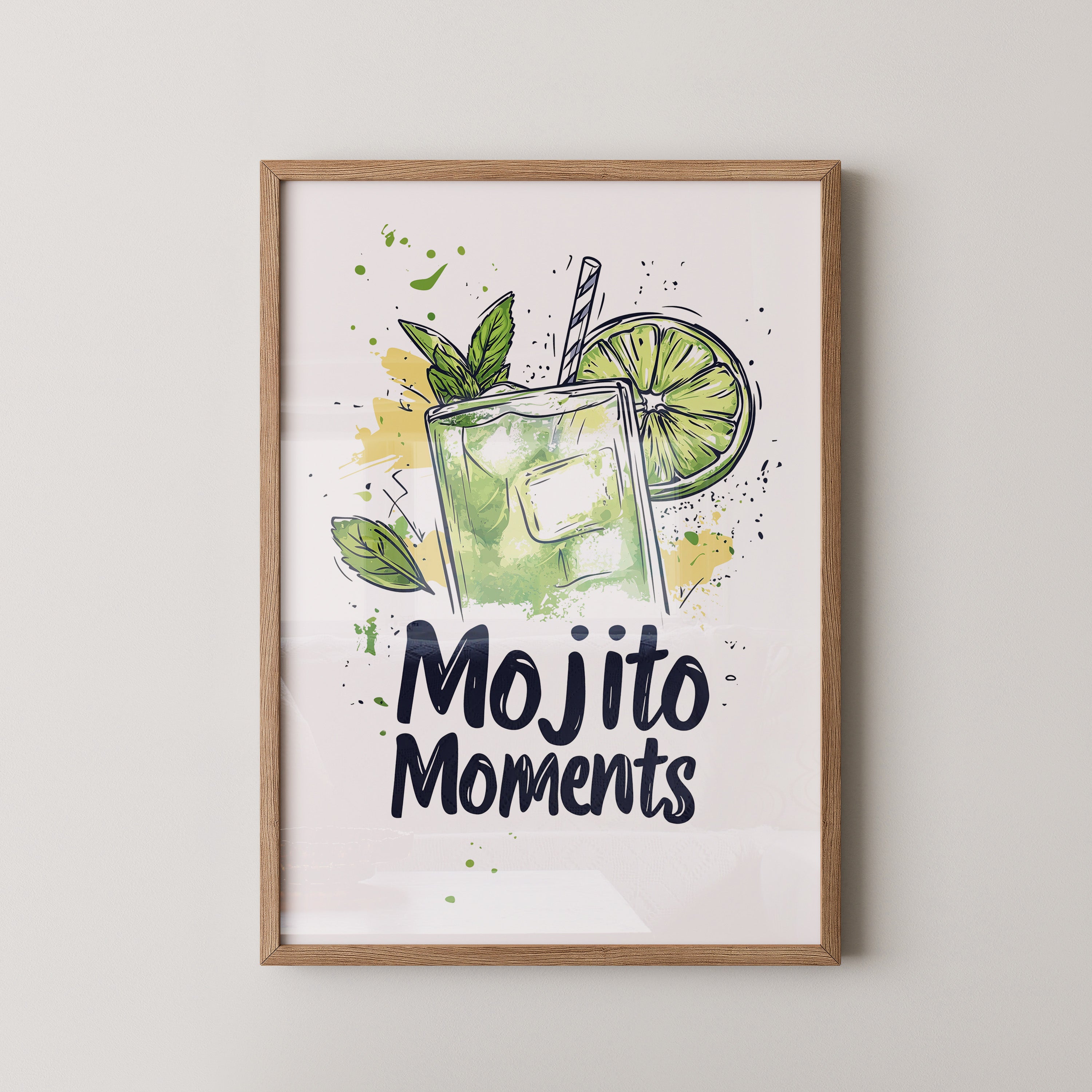 Mojito Glas Aquarellspritzer