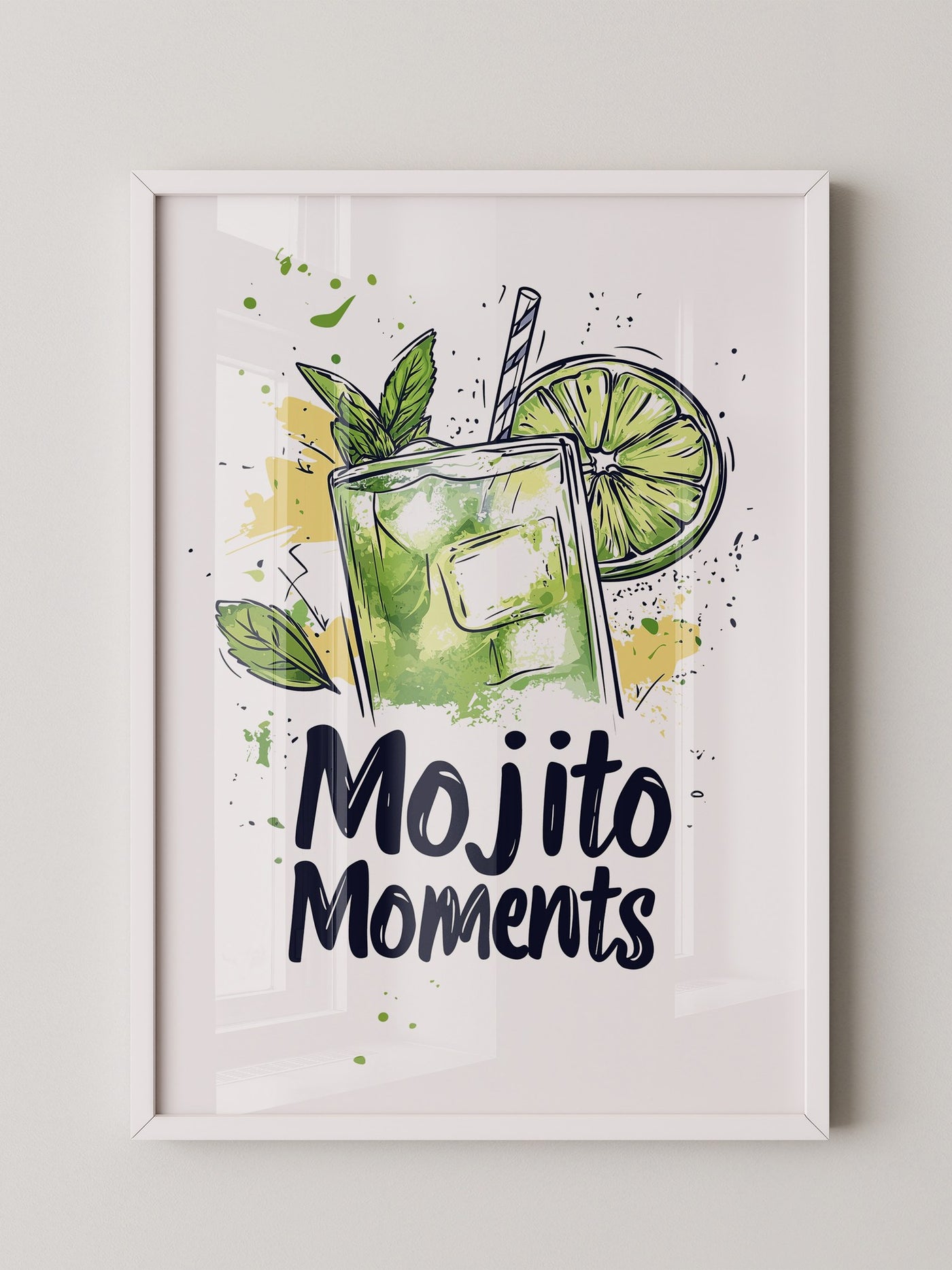 Mojito Glas Aquarellspritzer