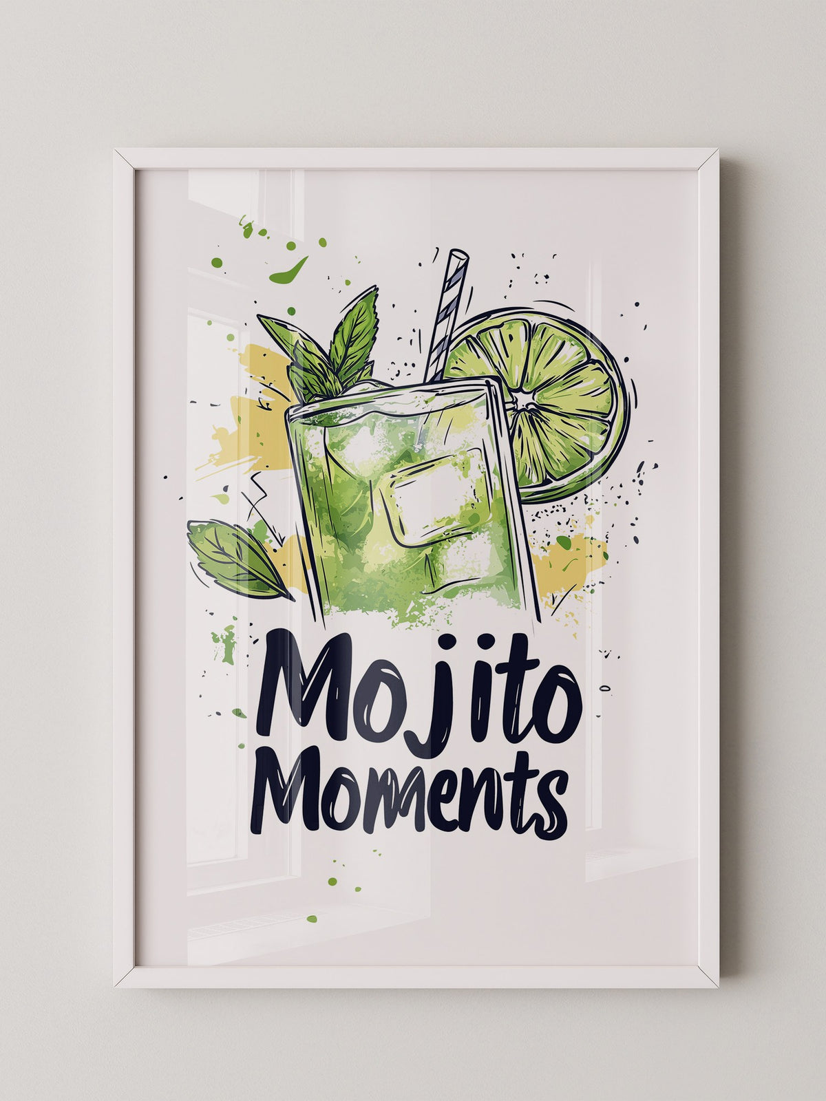 Mojito Glas Aquarellspritzer