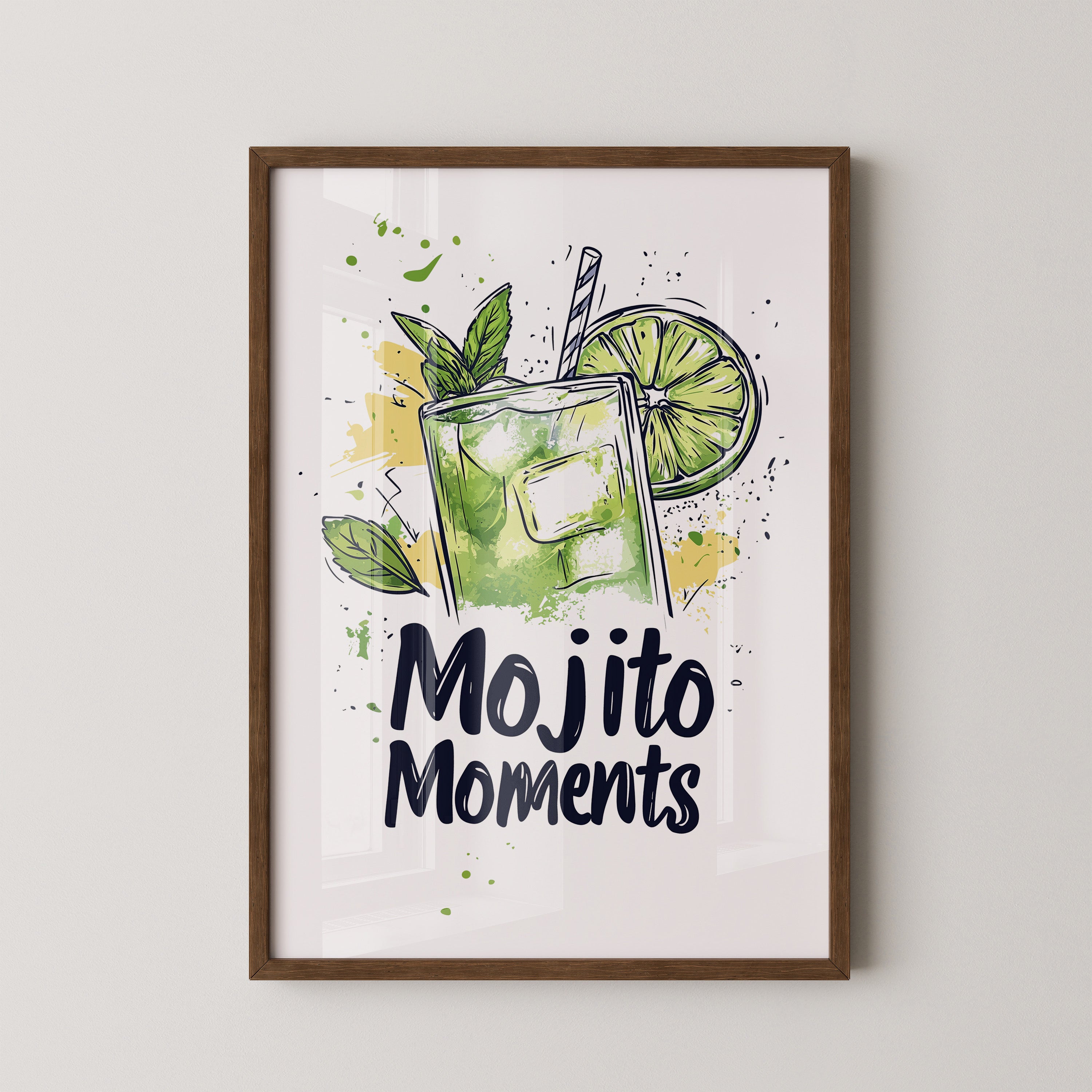 Mojito Glas Aquarellspritzer