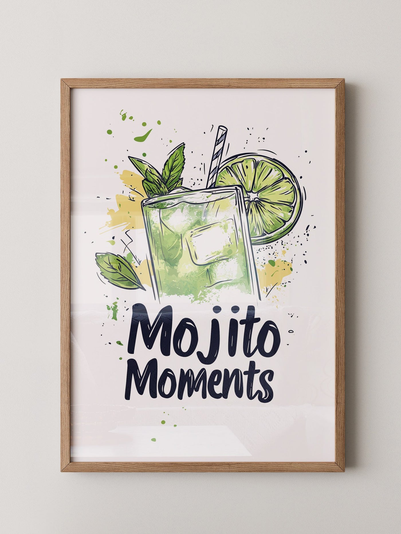 Mojito Glas Aquarellspritzer