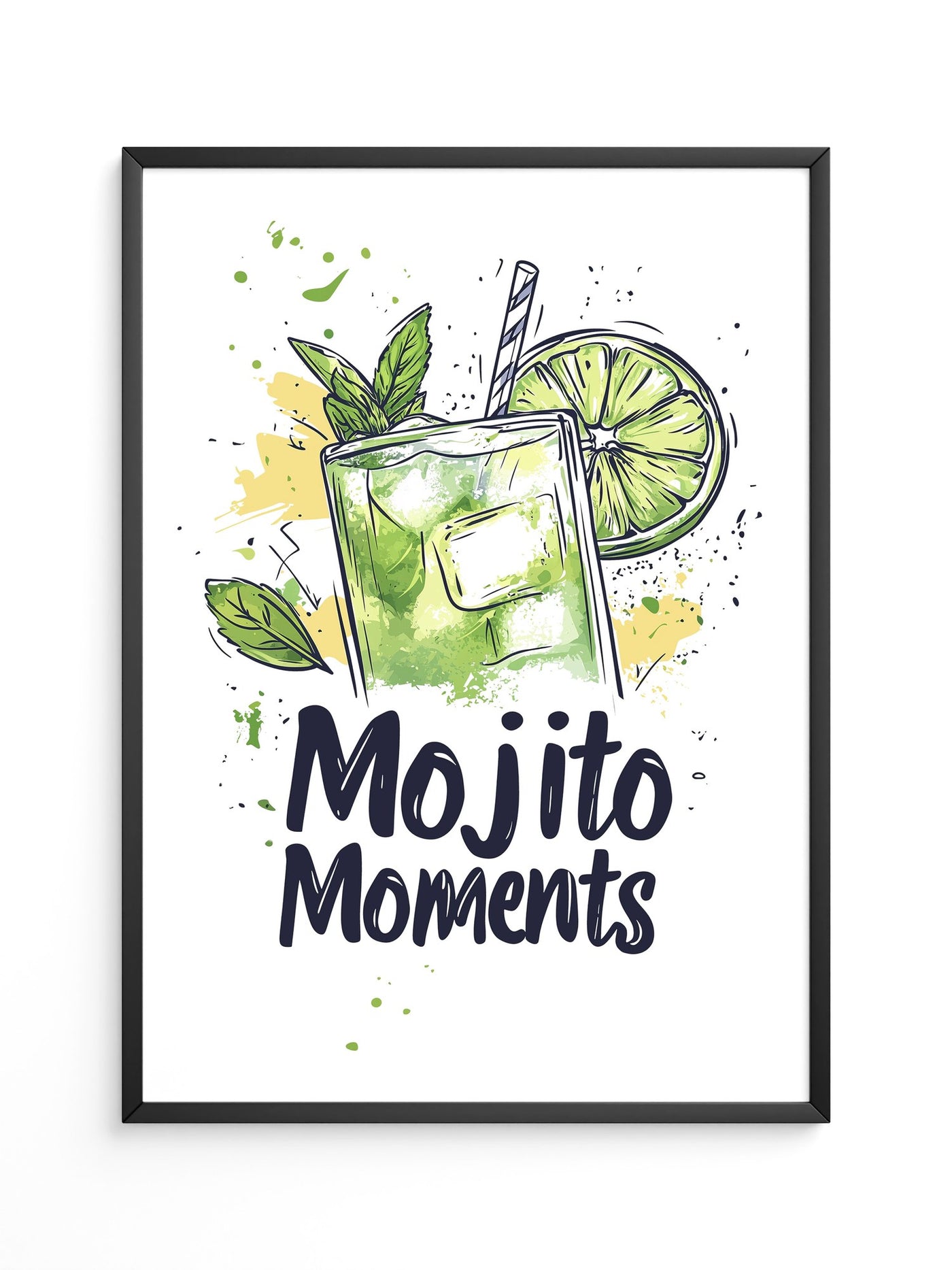 Mojito Glas Aquarellspritzer