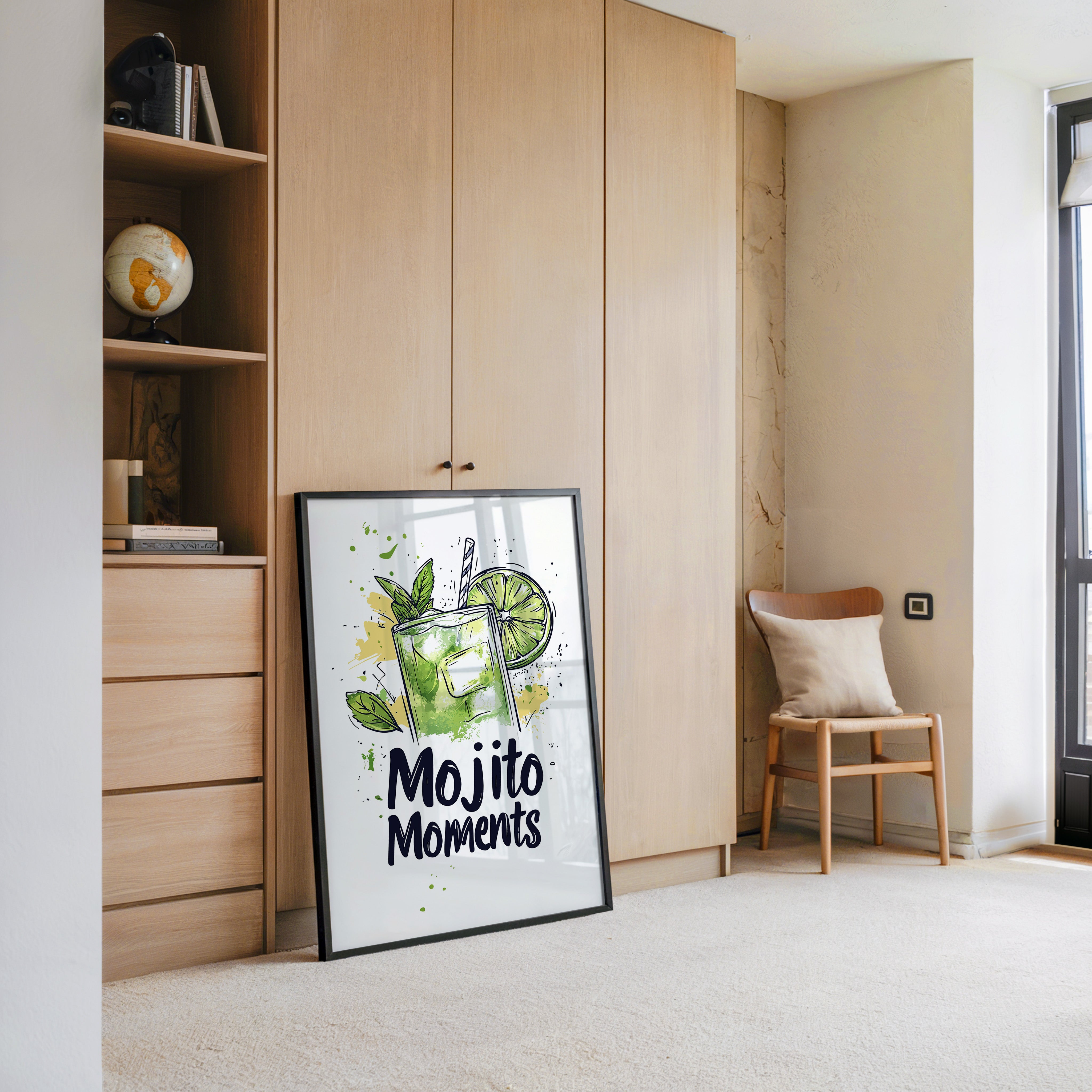 Mojito Glas Aquarellspritzer