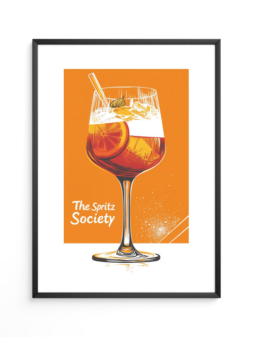 Aperol Spritzglas Orange Zeichnung