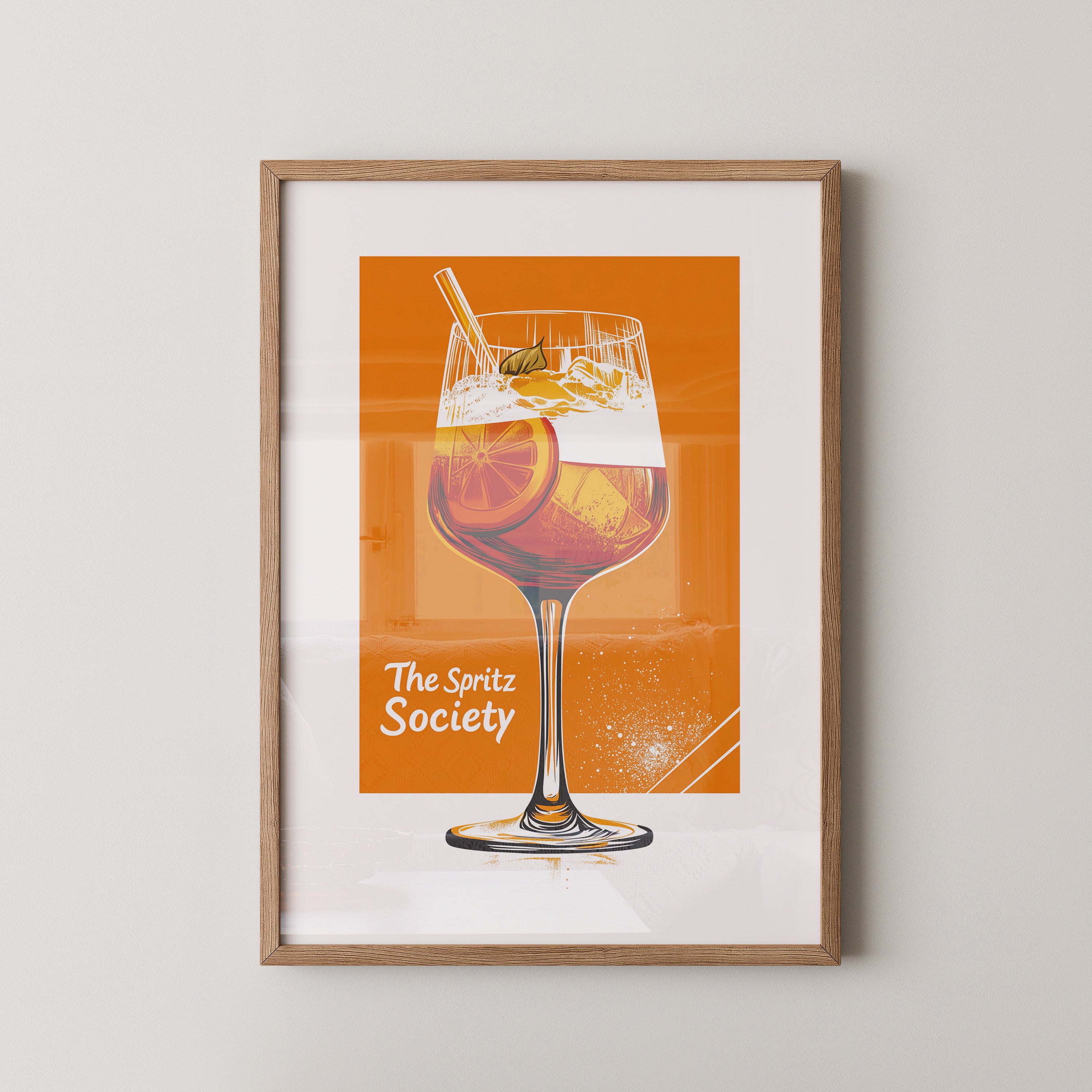 Spritzglas Orange Zeichnung