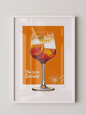 Aperol Spritzglas Orange Zeichnung