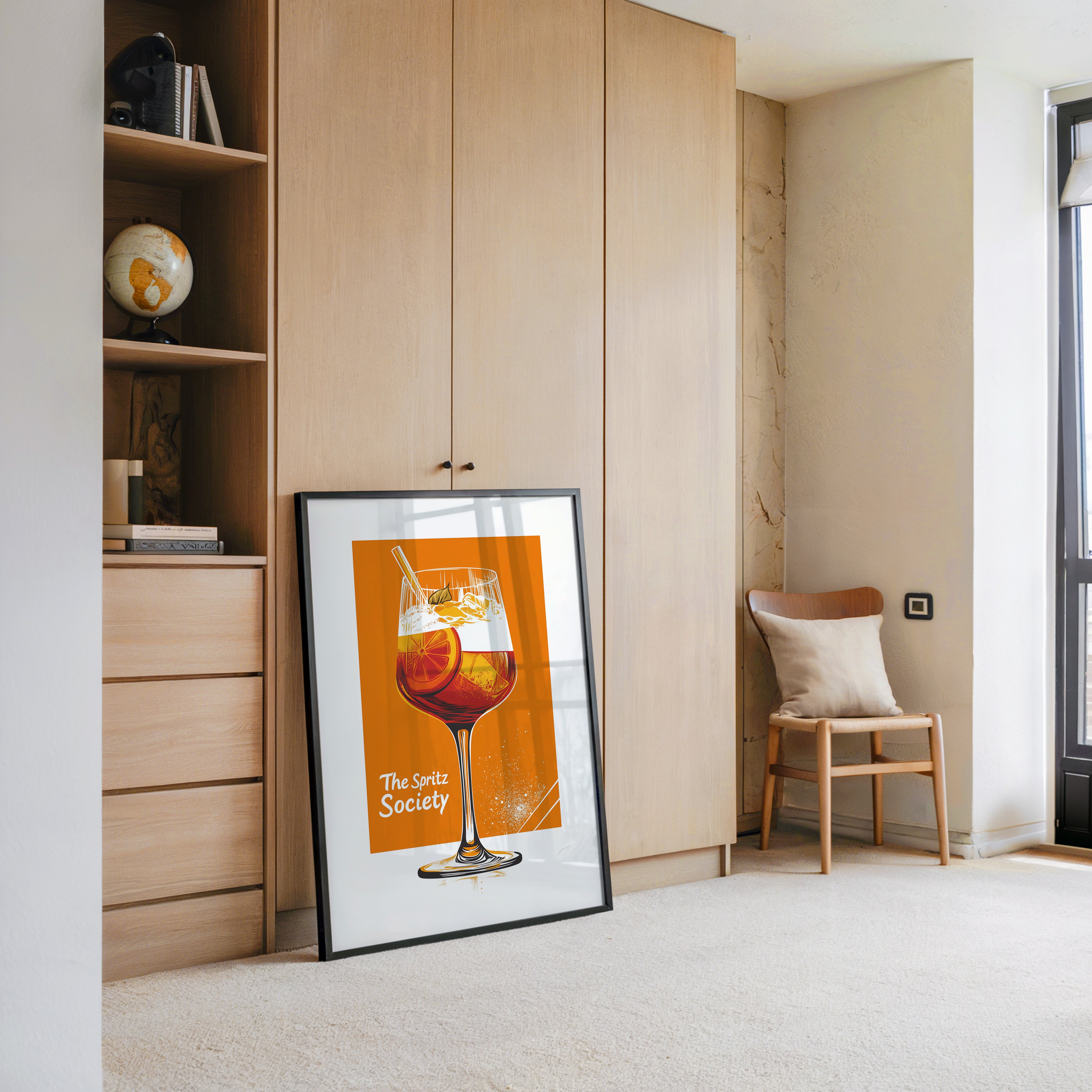 Spritzglas Orange Zeichnung