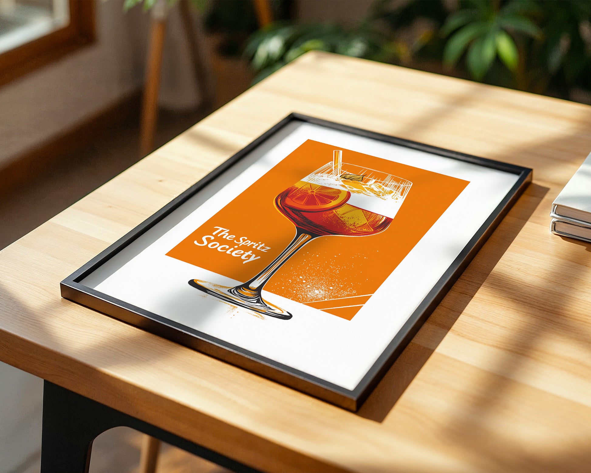 Spritzglas Orange Zeichnung