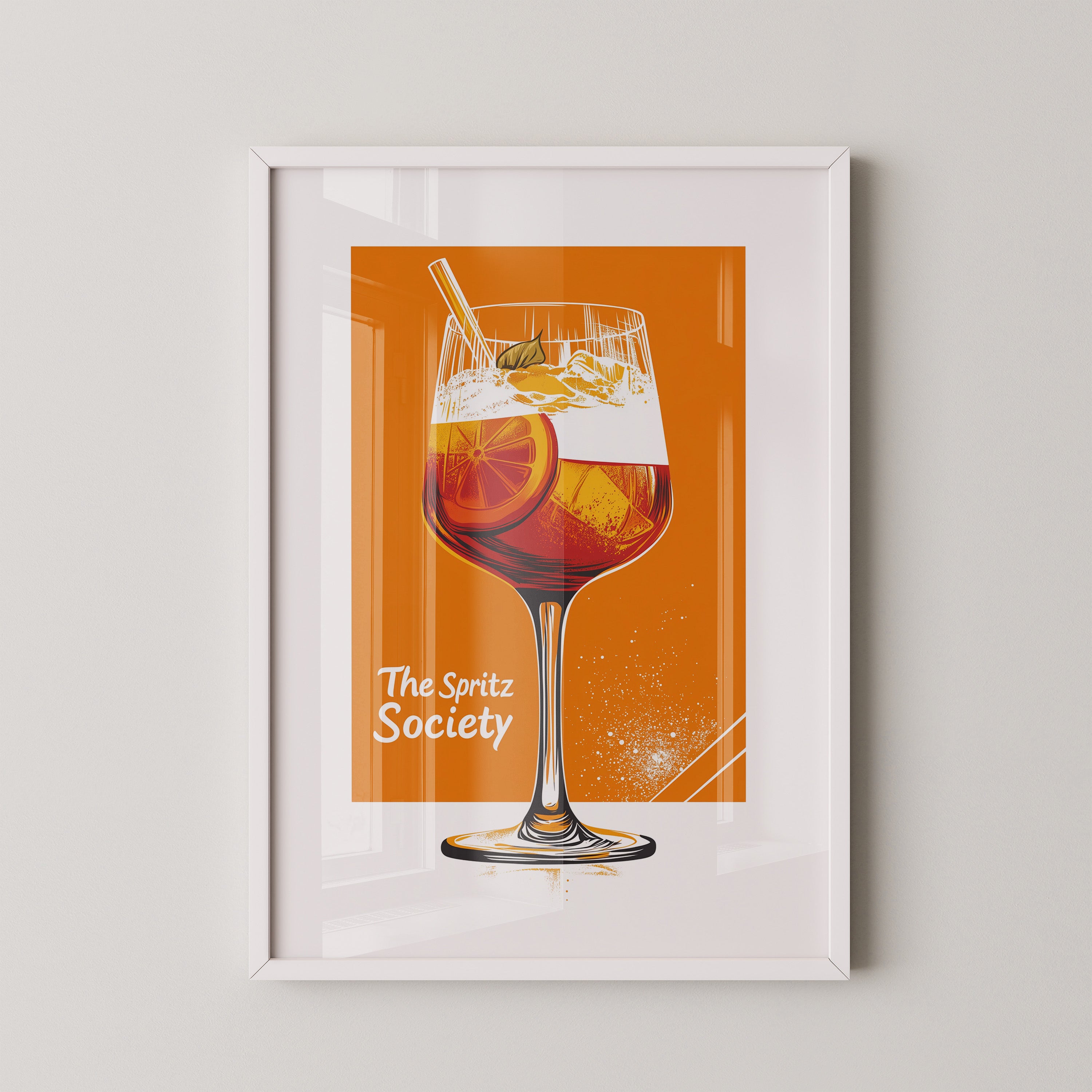 Spritzglas Orange Zeichnung