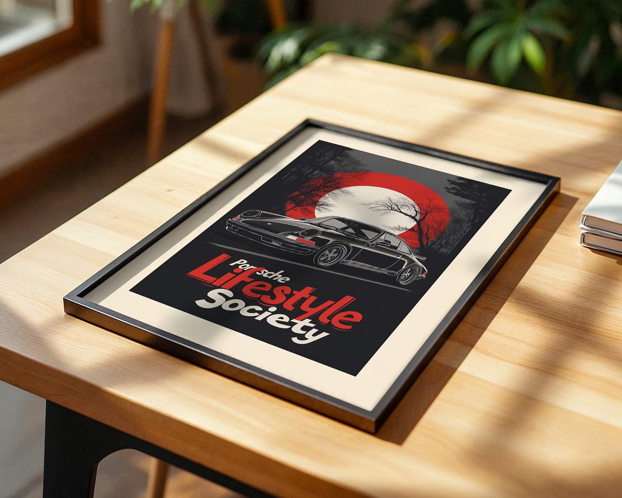 Porsche 911 Retro Sonnenuntergang