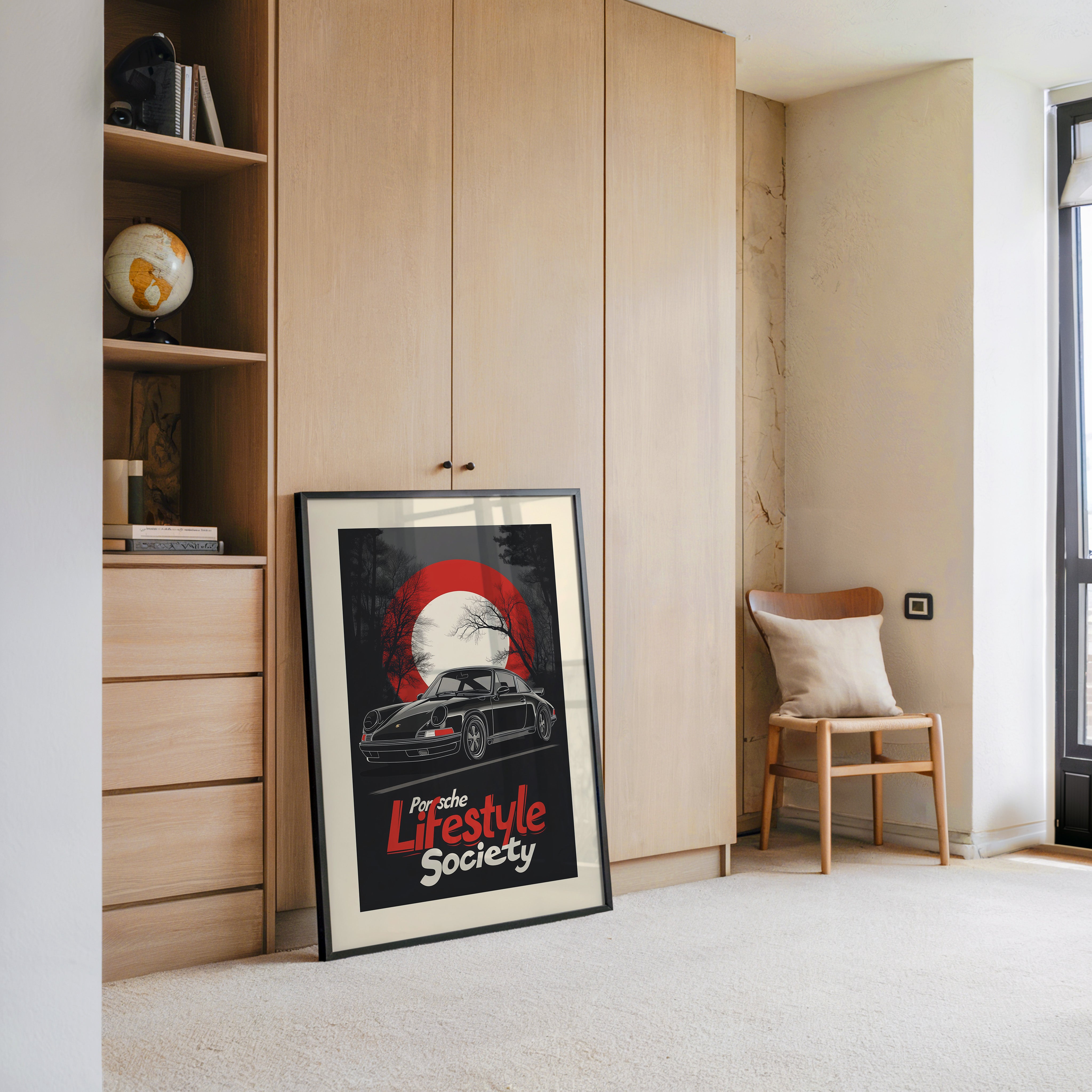 Porsche 911 Retro Sonnenuntergang