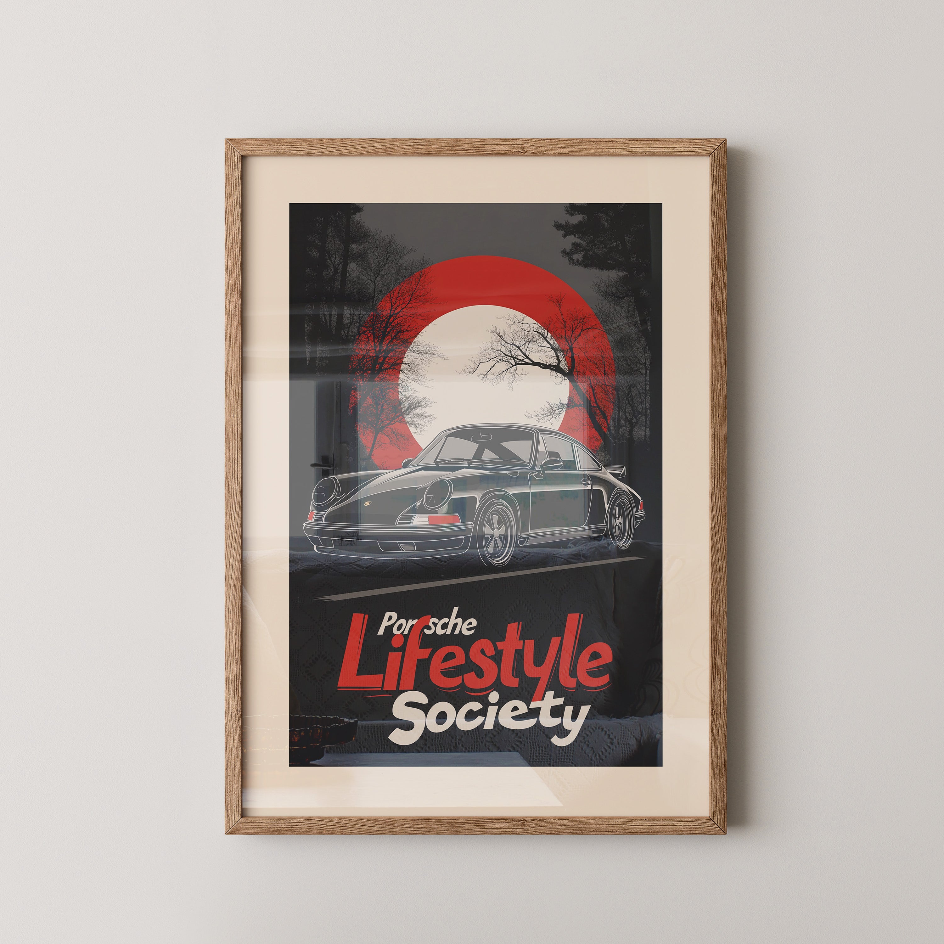 Porsche 911 Retro Sonnenuntergang