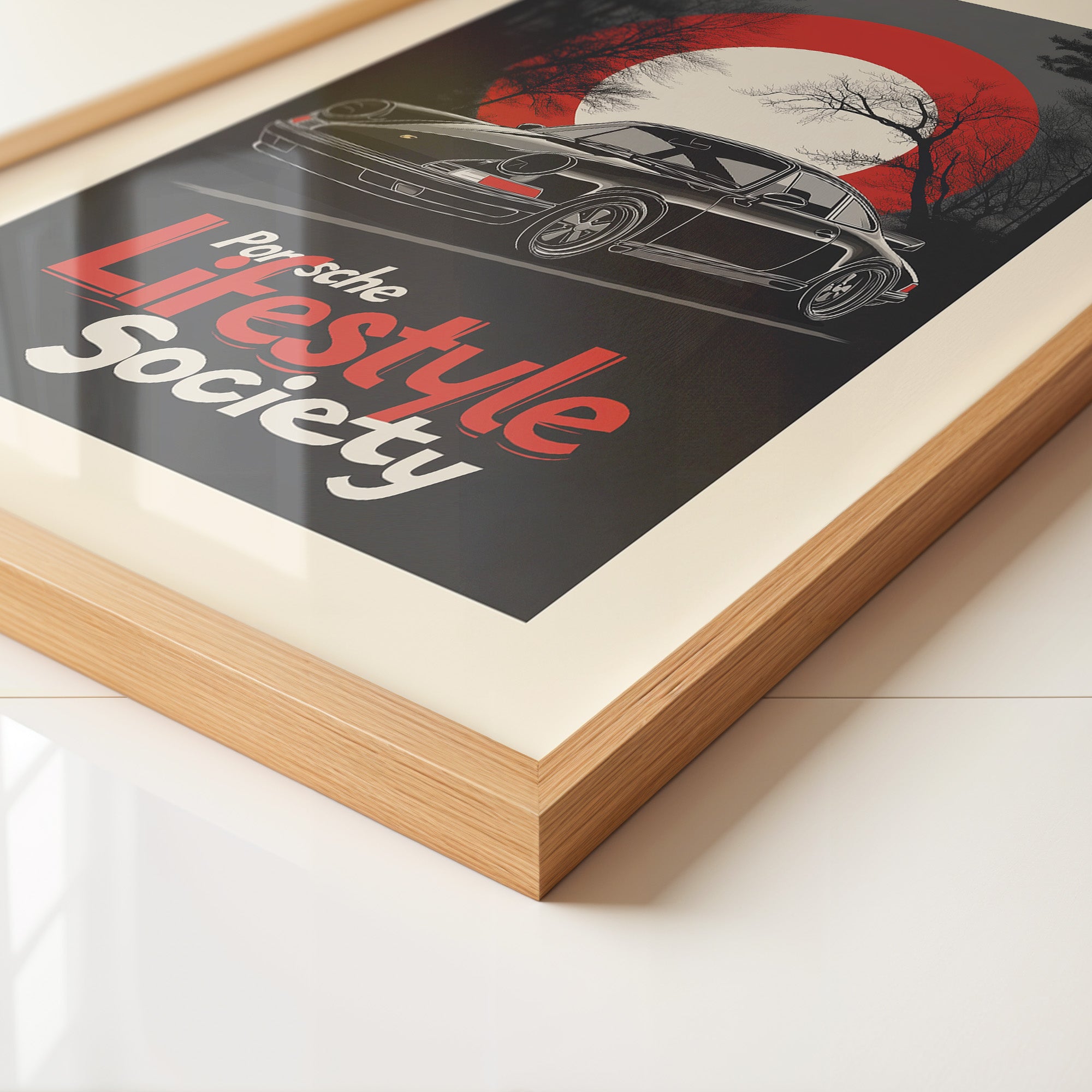 Porsche 911 Retro Sonnenuntergang