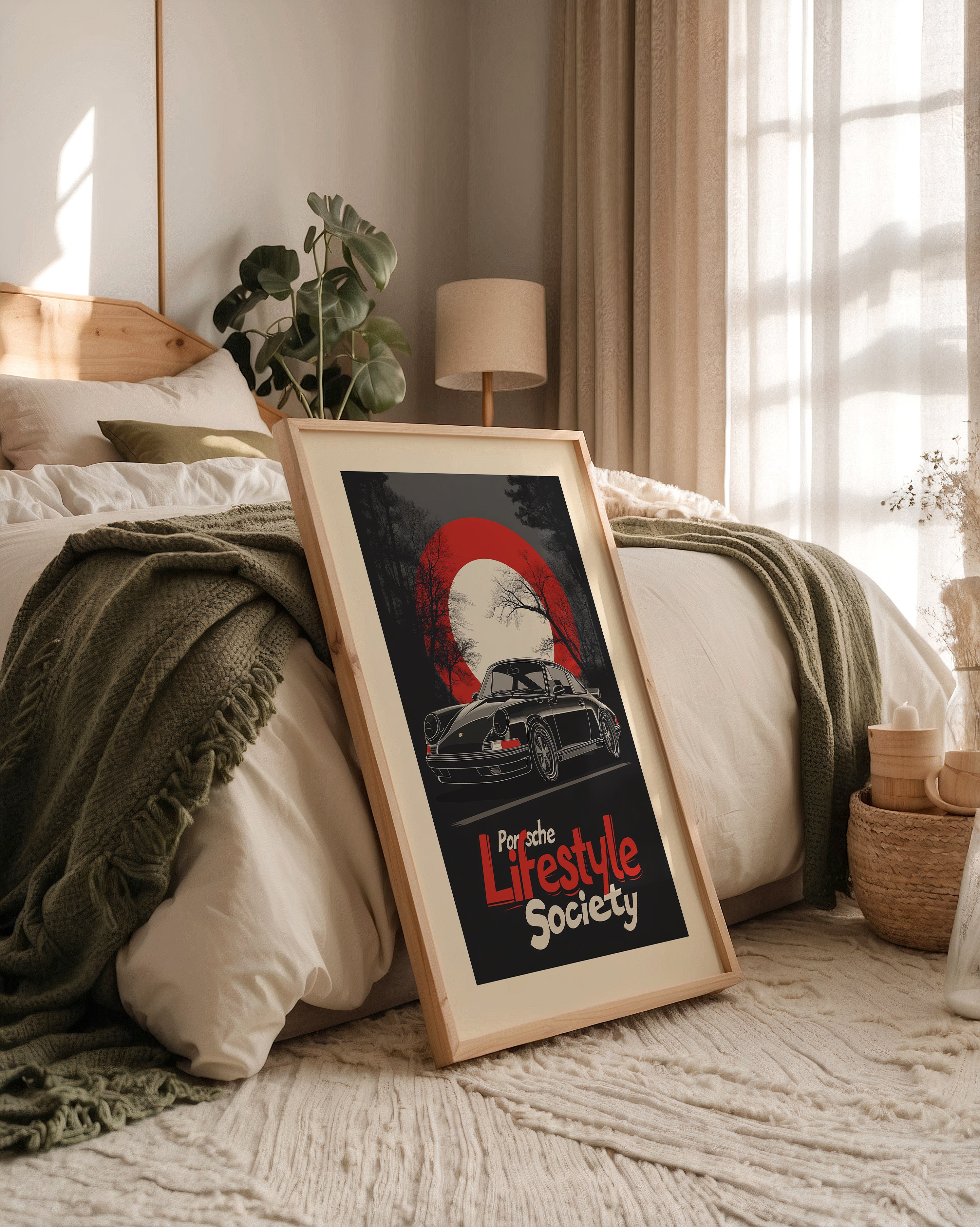 Porsche 911 Retro Sonnenuntergang