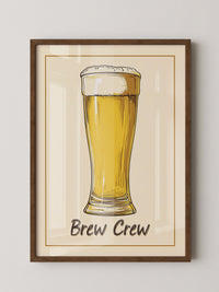 Bierglas Zeichnung Vintage