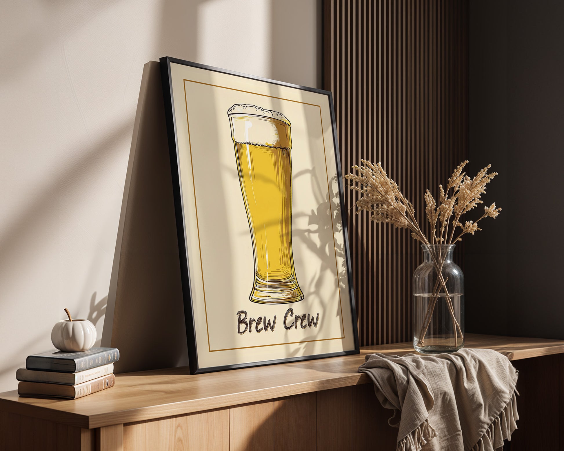 Bierglas Zeichnung Vintage