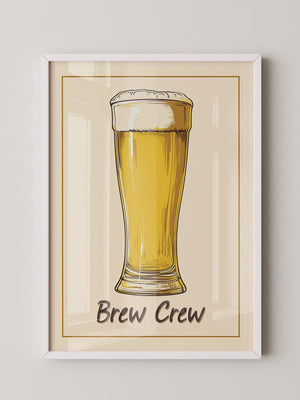 Bierglas Zeichnung Vintage