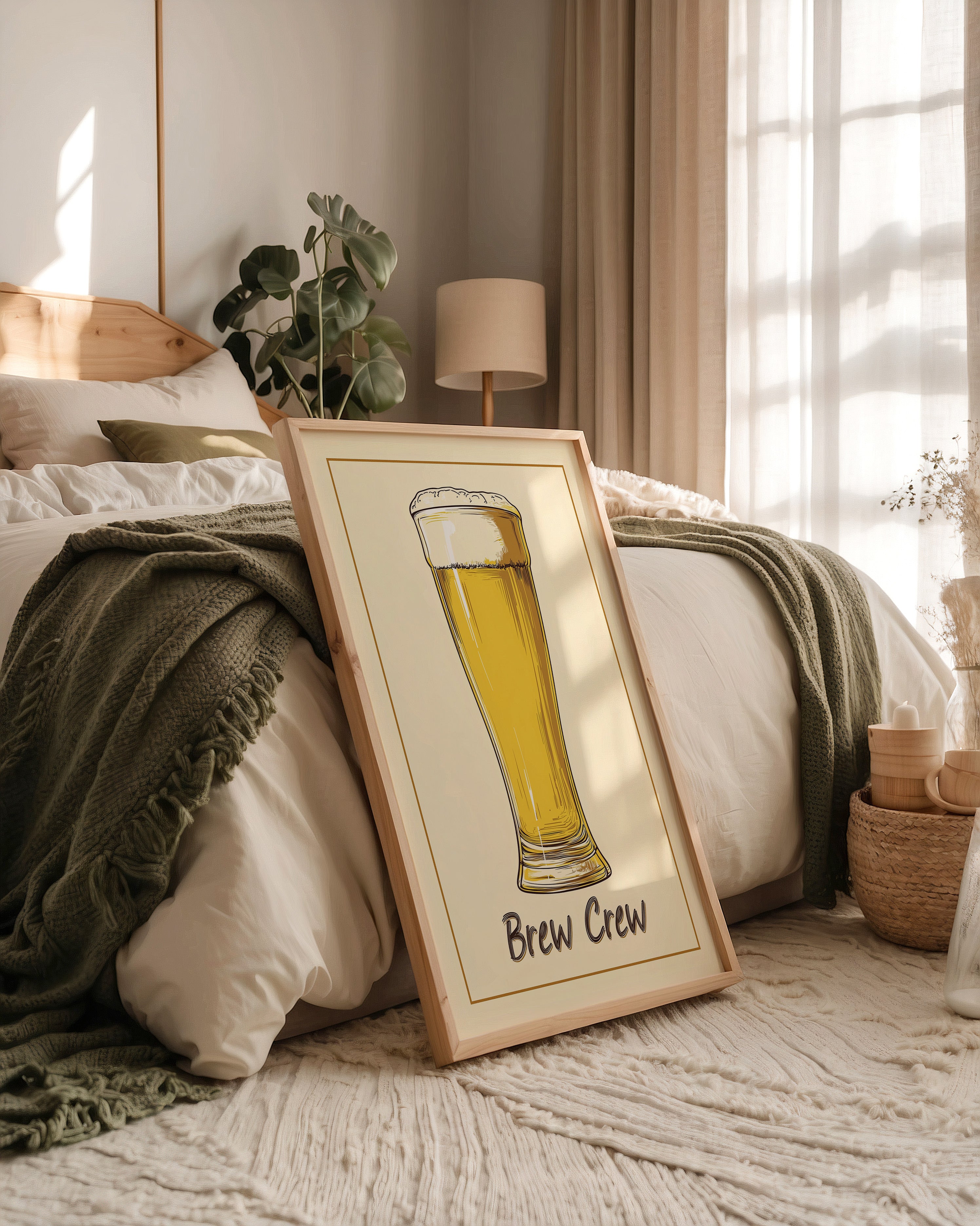 Bierglas Zeichnung Vintage