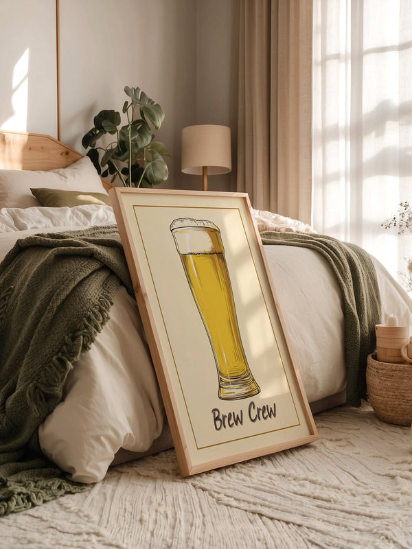 Bierglas Zeichnung Vintage