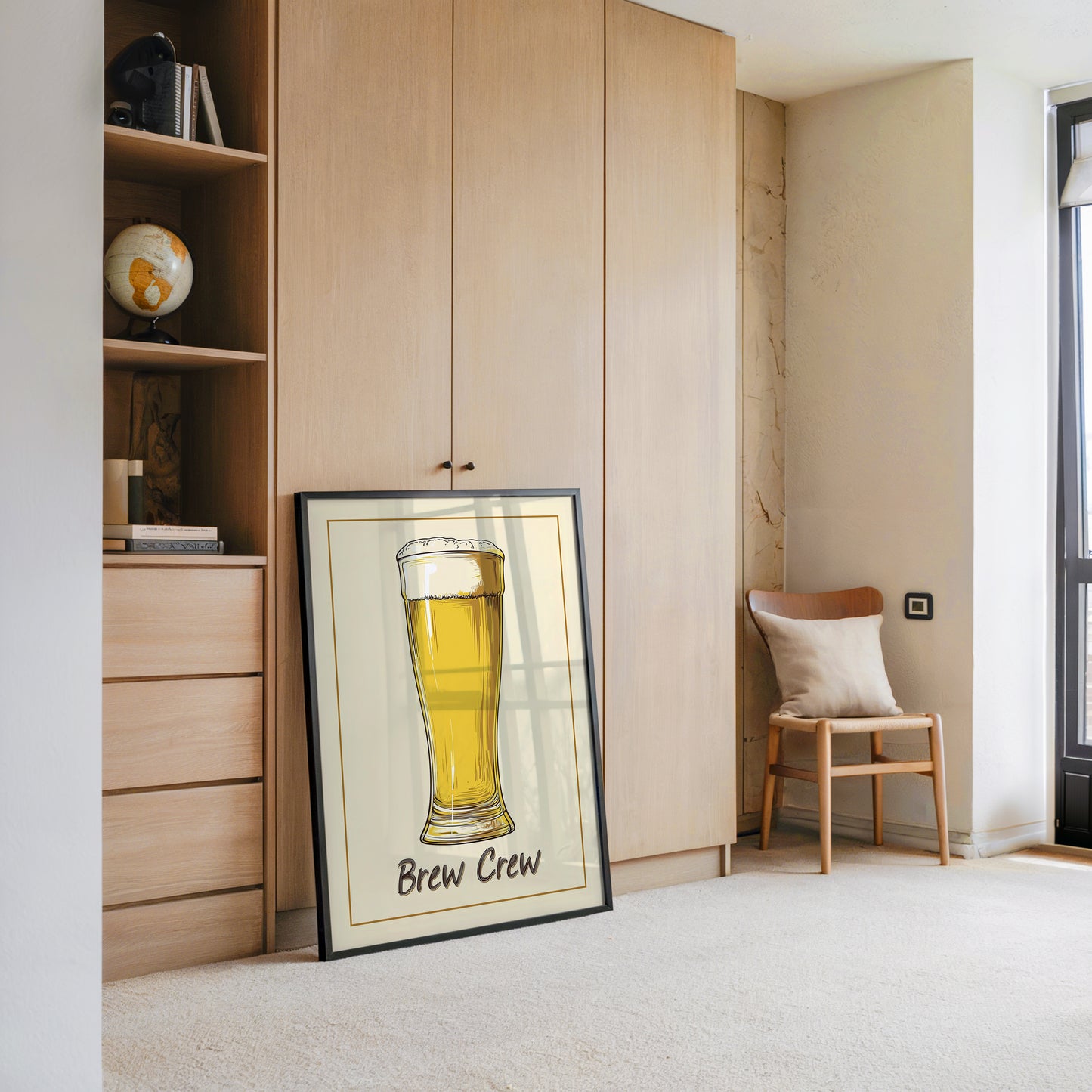 Bierglas Zeichnung Vintage