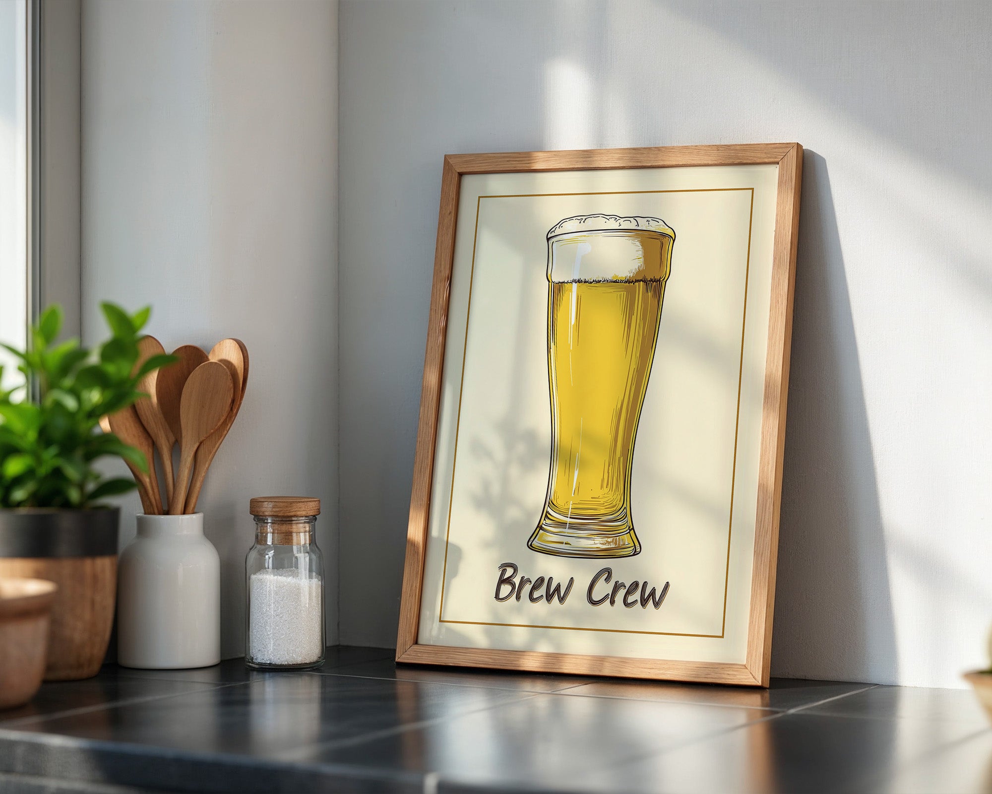 Bierglas Zeichnung Vintage