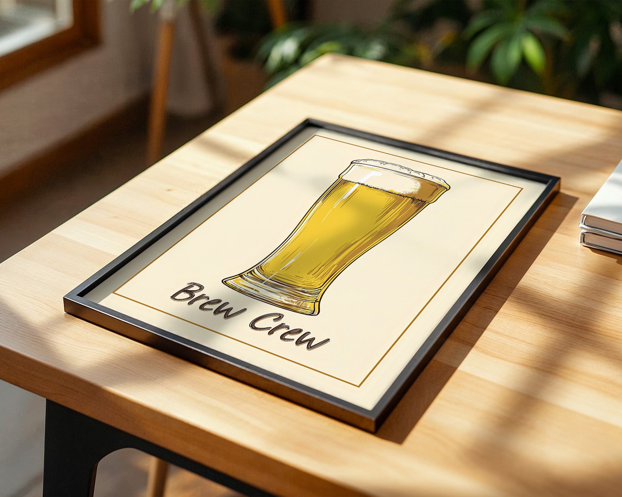 Bierglas Zeichnung Vintage