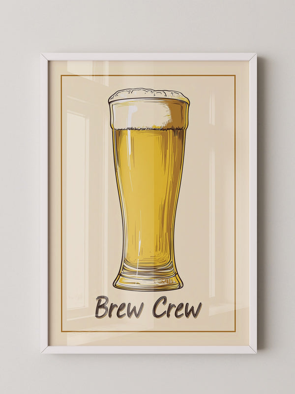 Bierglas Zeichnung Vintage