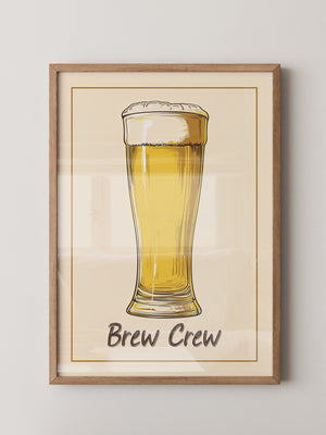 Bierglas Zeichnung Vintage