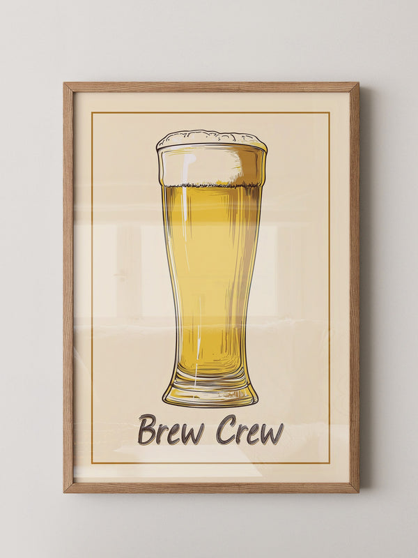 Bierglas Zeichnung Vintage