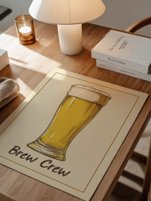 Bierglas Zeichnung Vintage