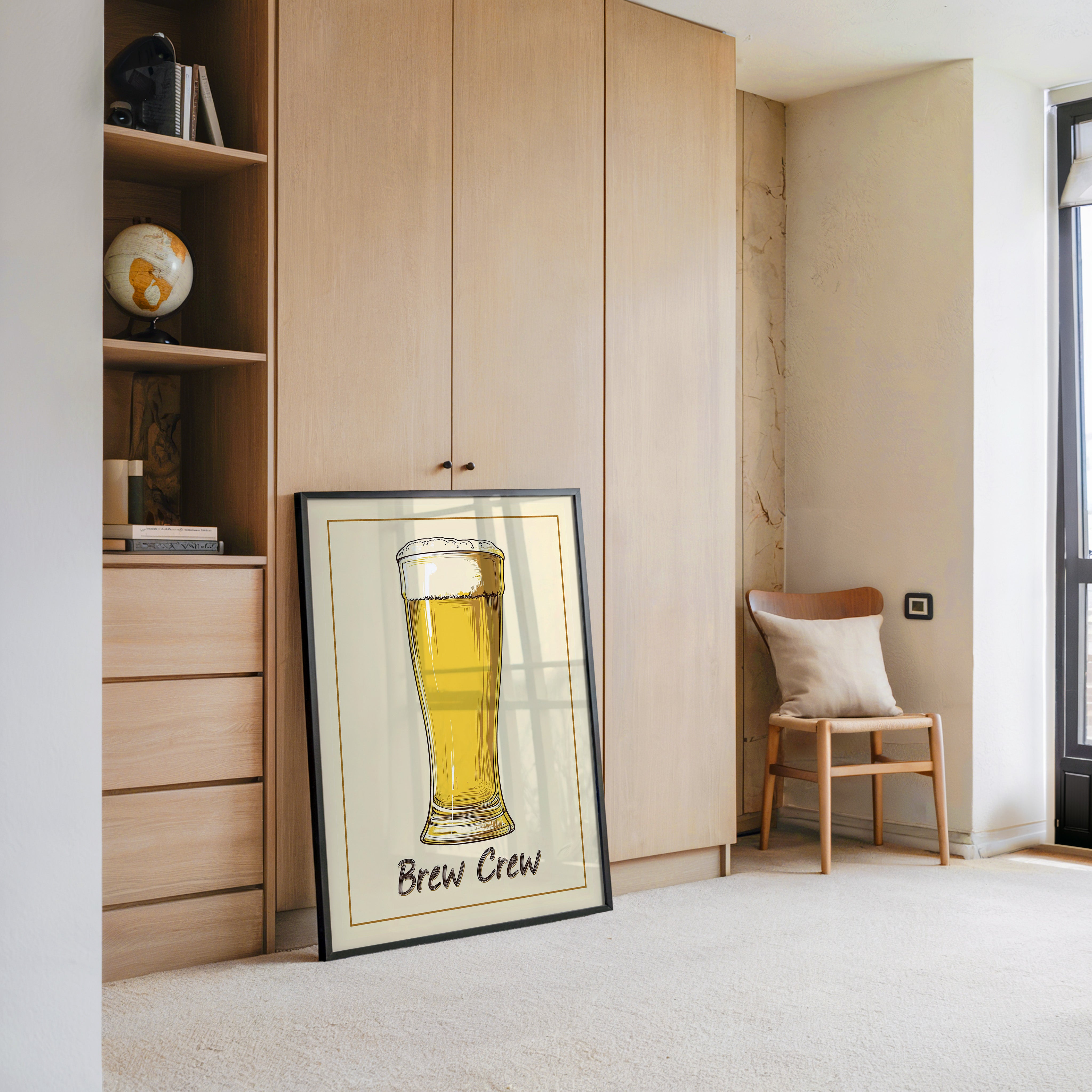 Bierglas Zeichnung Vintage