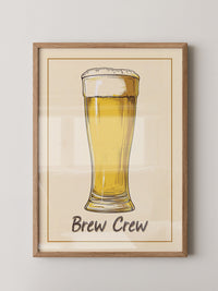 Bierglas Zeichnung Vintage