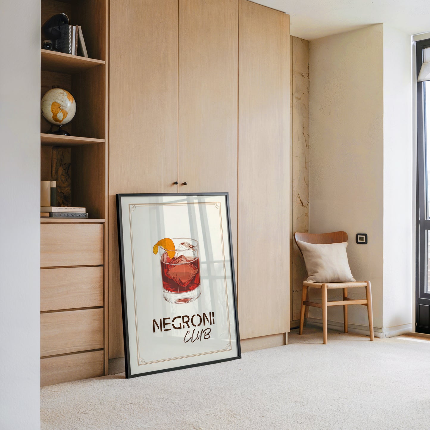 Negroni Drink Illustration Retro