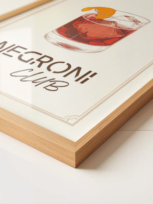 Negroni Drink Illustration Retro