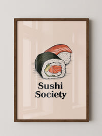 Sushi Illustration Skizzenstil