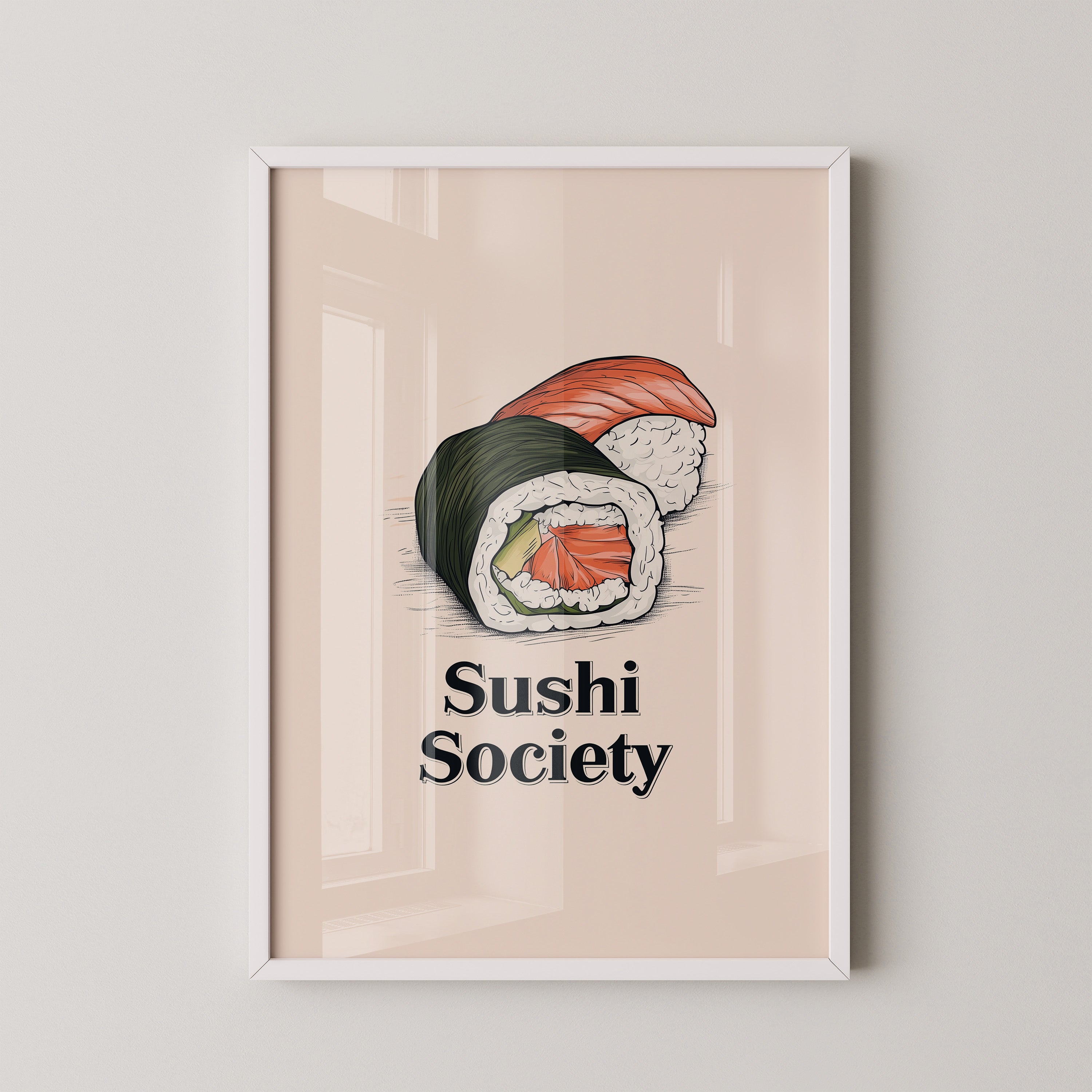 Sushi Illustration Skizzenstil